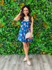 Royal Seashell Print Lace Trim Mini Dress (Reg.)
