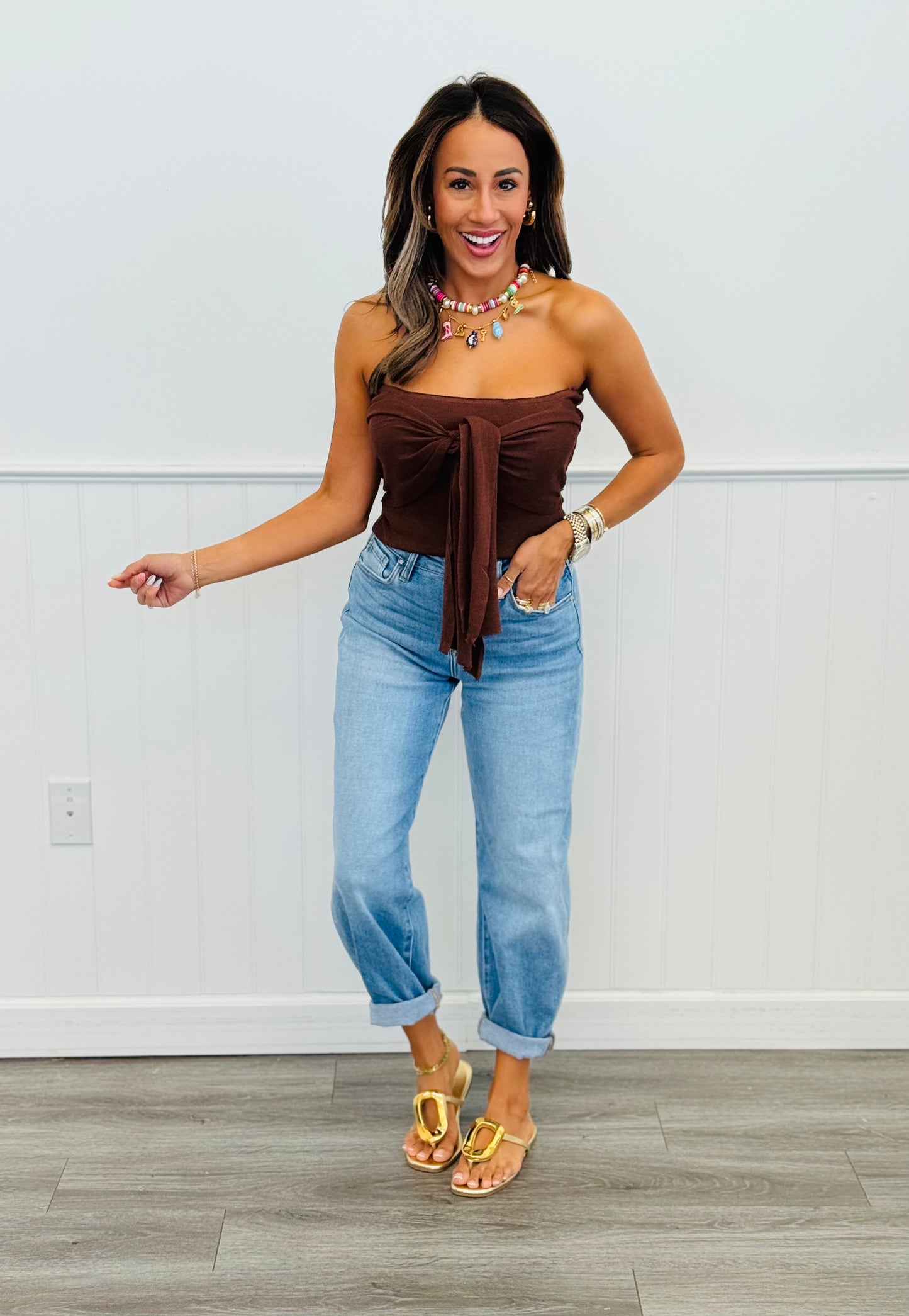 Wrap & Sash Tie Tube Top (Reg.)-4 Colors