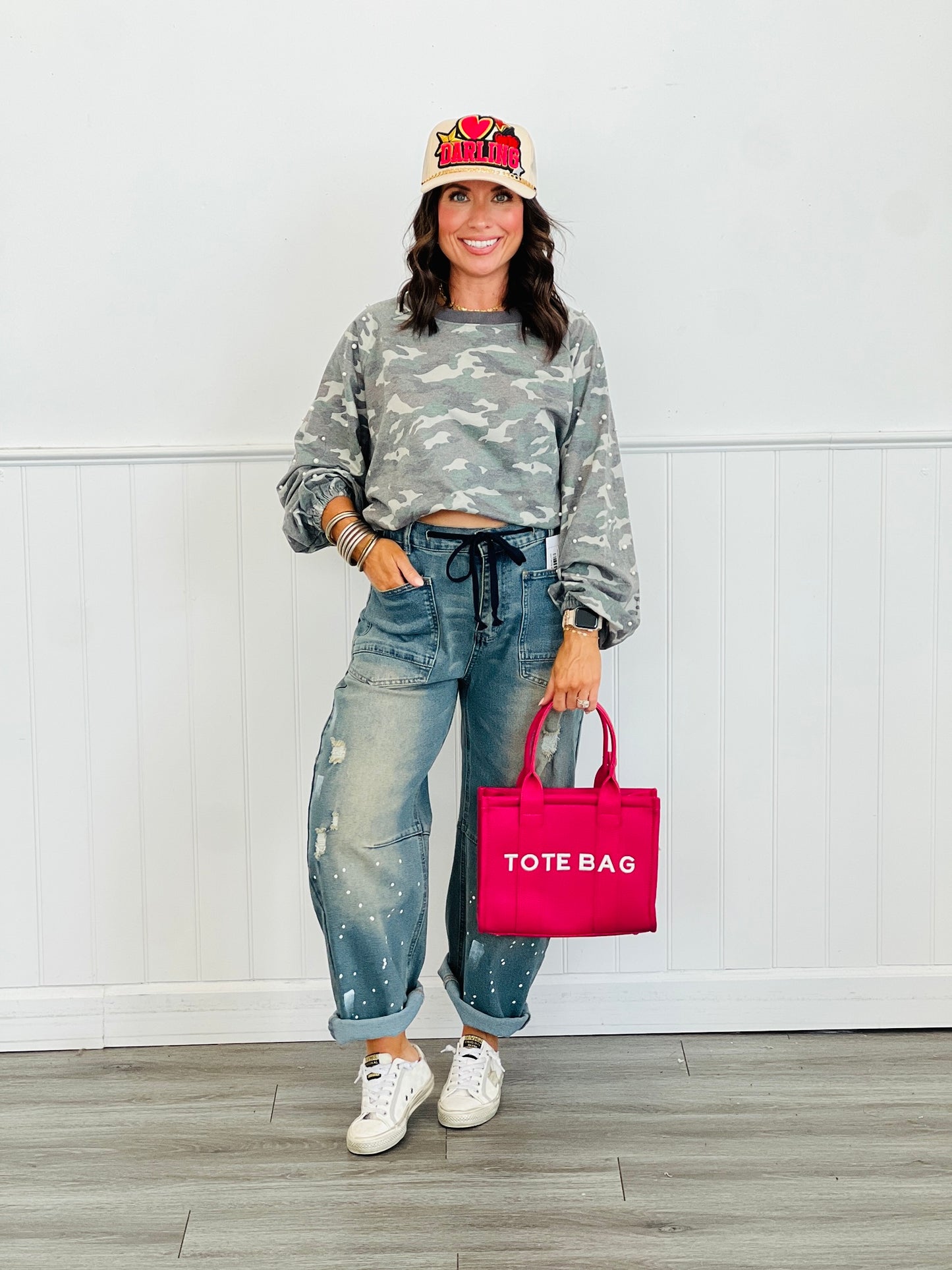 Dark Denim Pull-On Style Pants (Reg.)