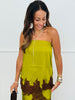 Green Eyelash Lace Trim Strapless Top (Reg.)