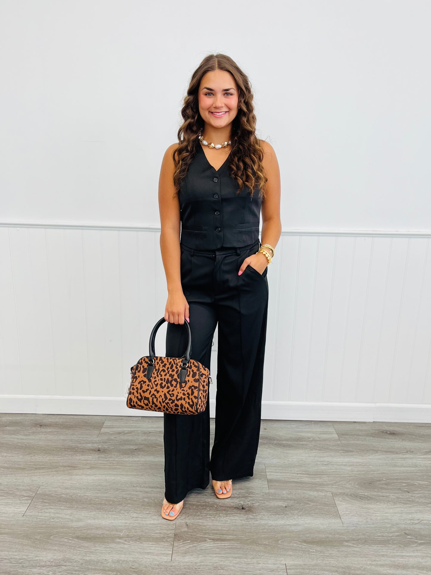 Sleeveless Button Down Vest (Reg.)- 3 Colors