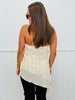 Beige Floral Lace Asymmetrical Blouse (Reg.)
