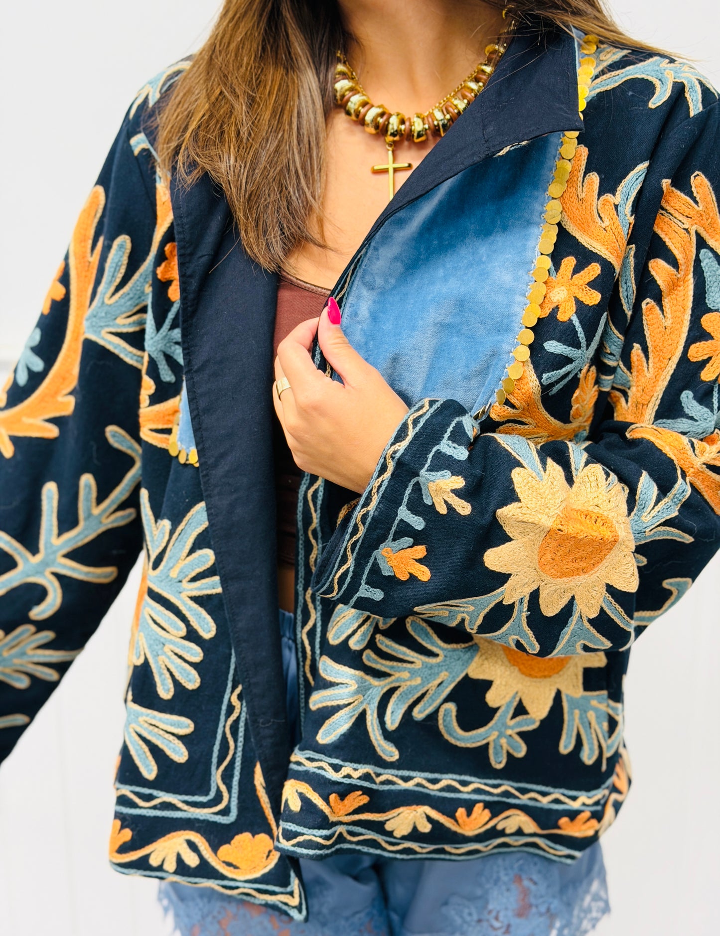 POL Midnight Multi Embroidered Coin Detail Jacket (Reg.)