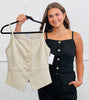 Strap Square Vest Top (Reg & Plus)-2 Colors