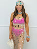 Beige Crochet Disc Sequin Maxi Dress (Reg.)