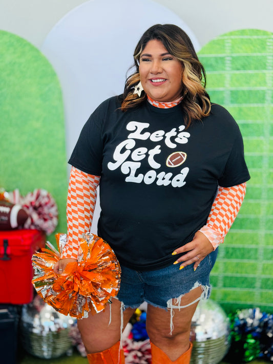 Get Loud Custom Football Patch Tee (Reg. and Plus)