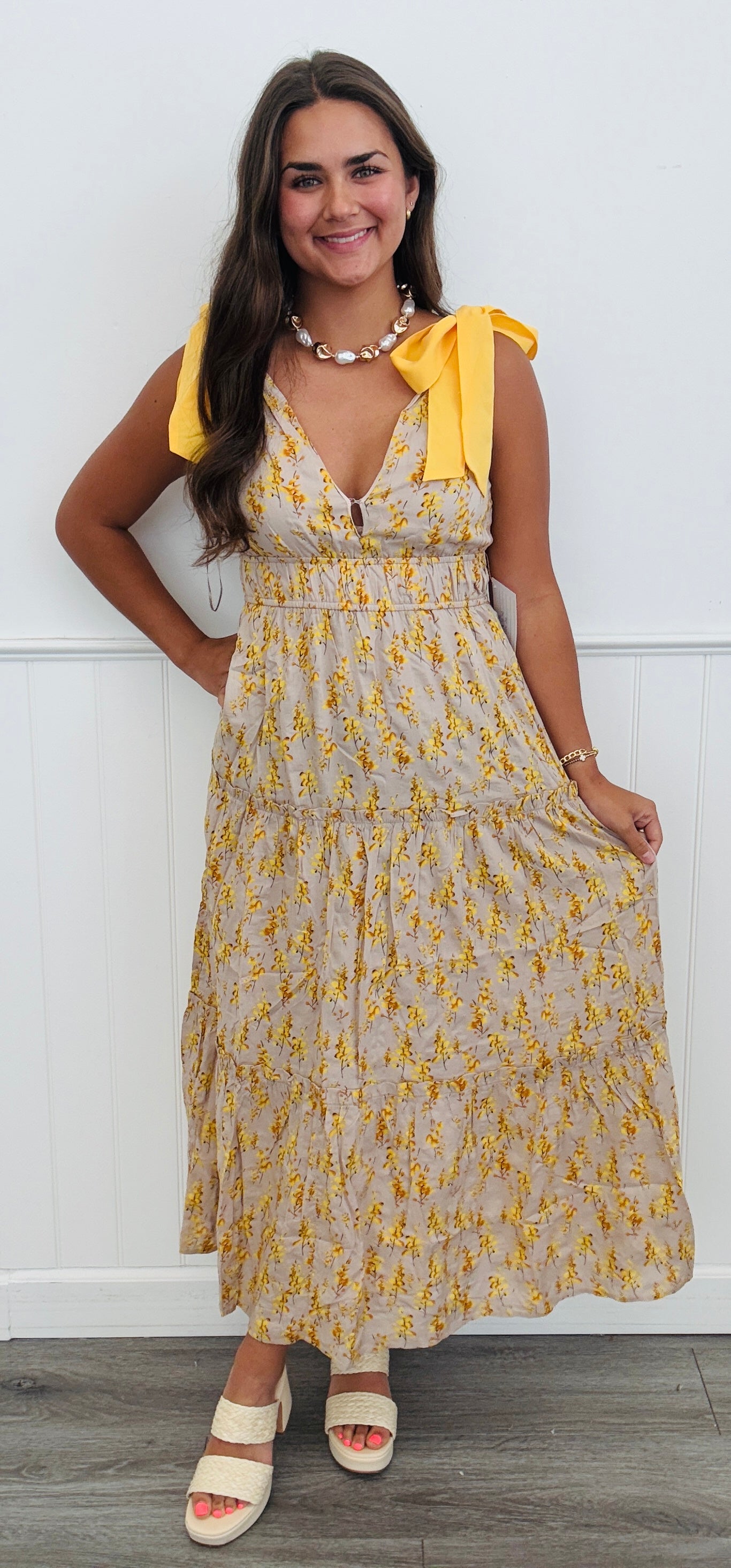 Sunny Days Tiered Midi Dress (Reg & Plus)