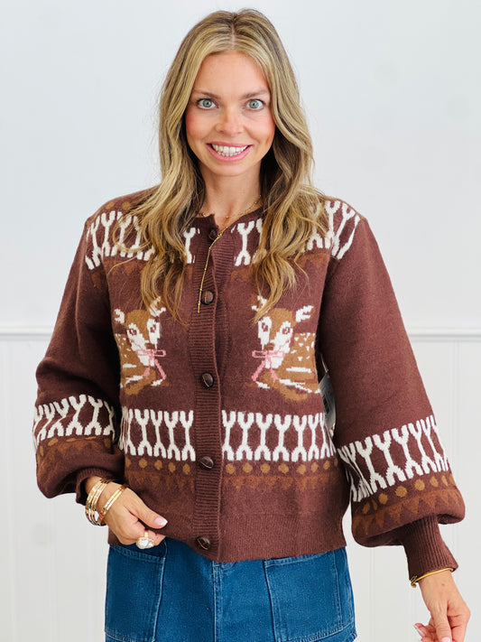 Coco Reindeer Sweater Cardigan (Reg.)
