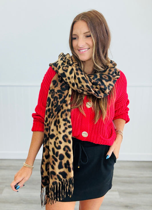 Leopard Print Scarf