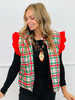 Classic Christmas Plaid Puffer Vest (Reg. and Plus)