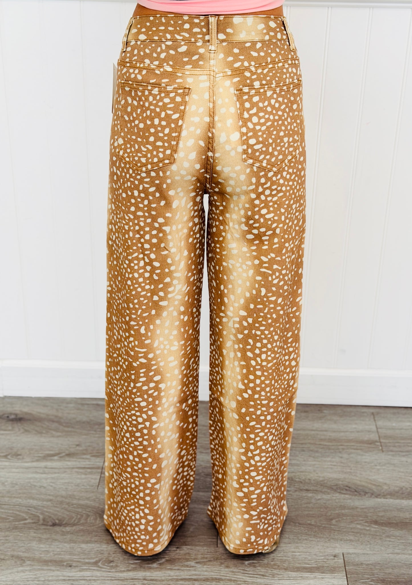 Animal Printed Denim Pants (Reg)