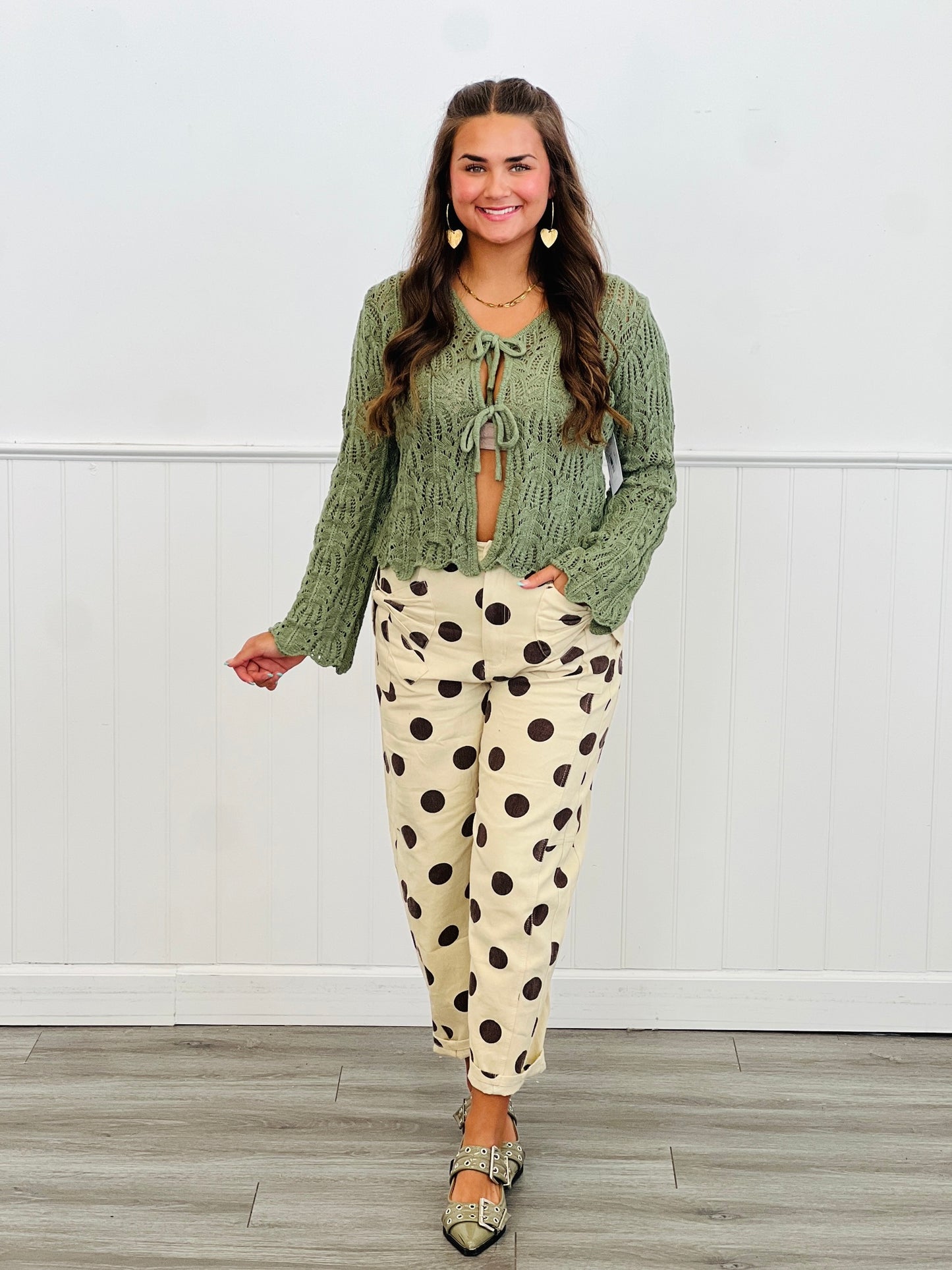 Open Weave Sweater Cardigan Top (Reg & Plus)-2 Colors