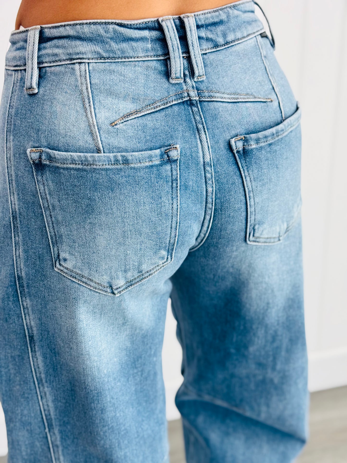 Risen Medium Beyond The Barrel Cuffed Jeans (Reg & Plus)