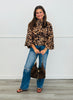 Brown Leopard Zip Up Jacket (Reg.)