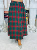Plaid Perfection Midi Skirt (Reg.)-2 Colors