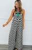 Checkered Wide Leg Overalls (Reg. and Plus)