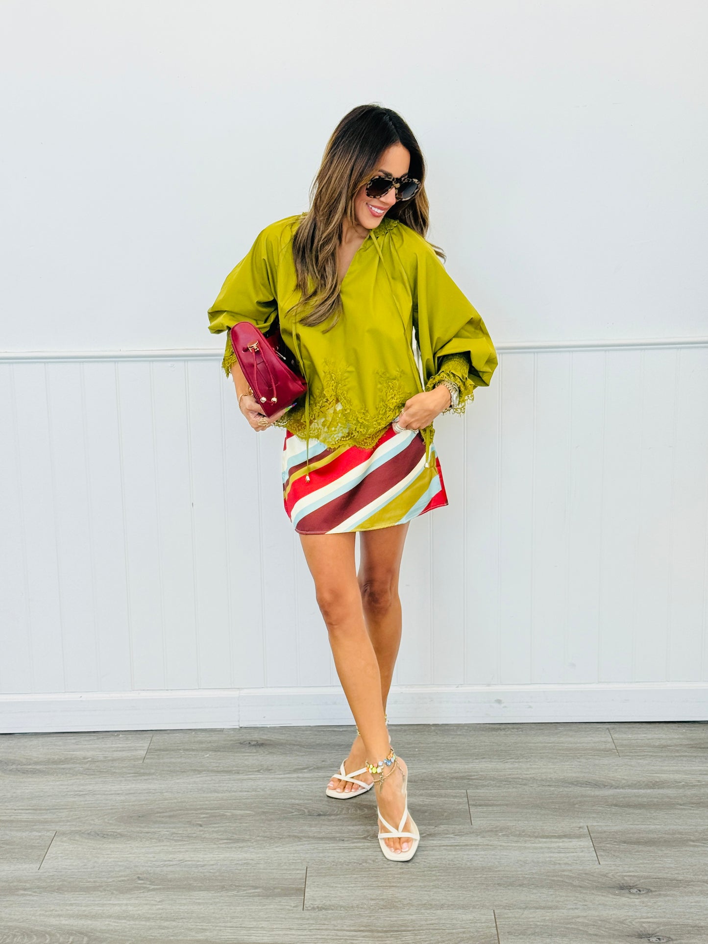 Martini Olive Poetic Justice Blouse (Reg.)