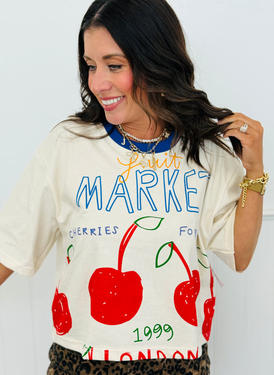 Fruit Market Cherry Boxy Top (Reg.)