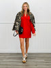 Red Polo V-Neck Mini Sweater Dress (Reg.)
