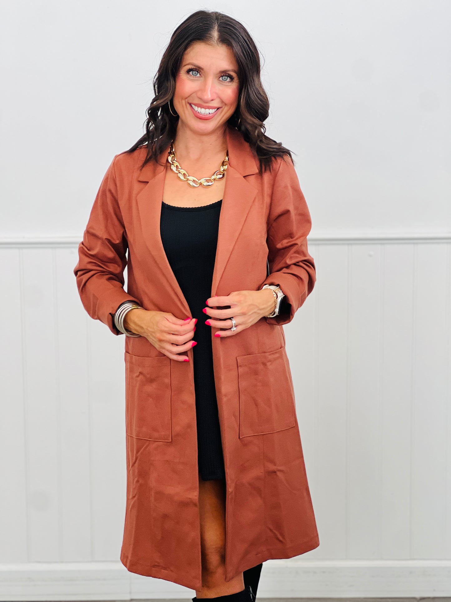 Dear Scarlett The Brandi Longline Blazer (Reg. and Plus) - 7 Colors