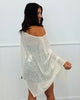 Cream Asymmetric Draped Top (OS & Plus)