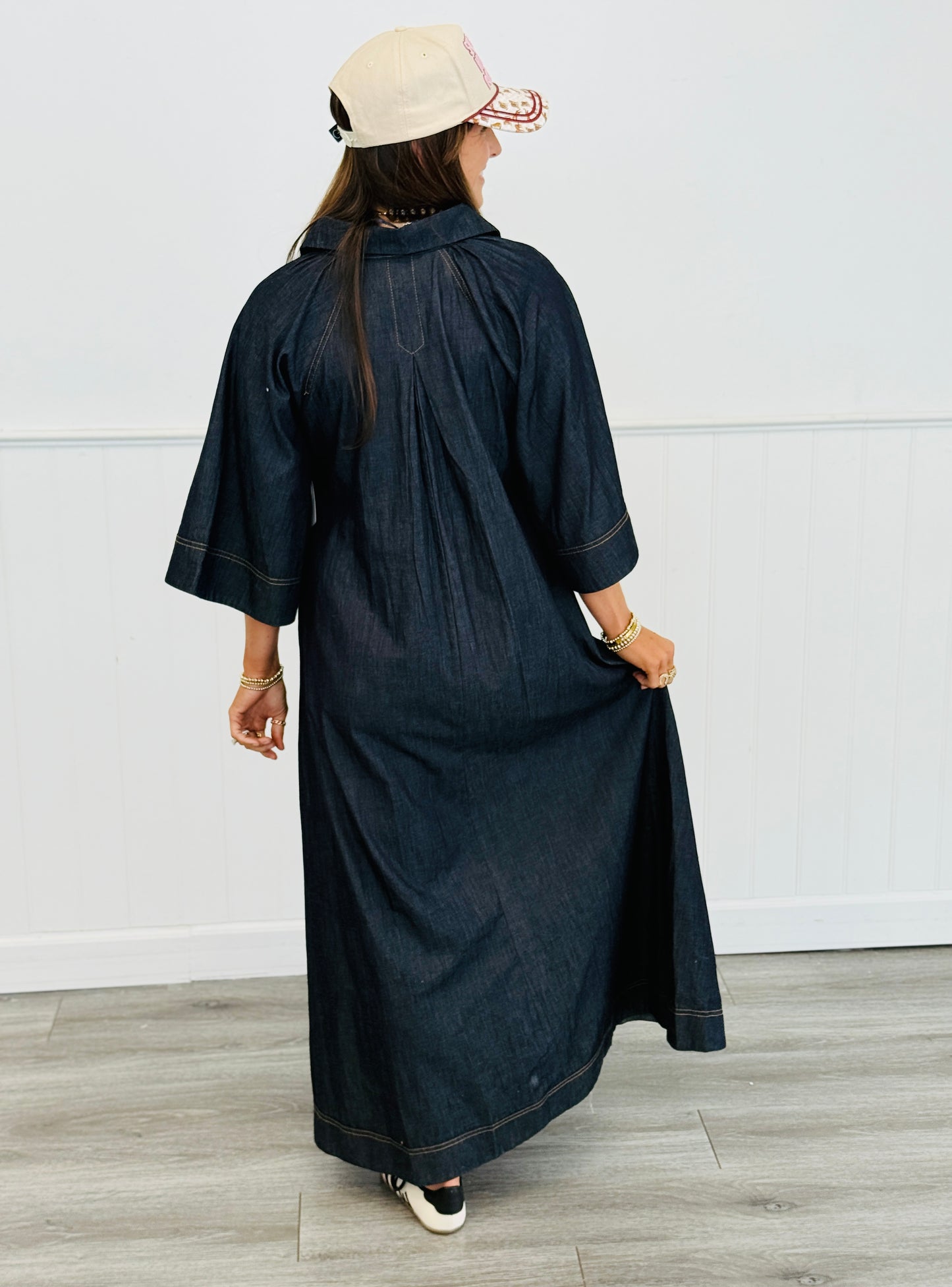 Dark Denim Flow Away Maxi Dress (Reg.)