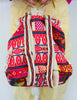 Halo Patterned Cotton Backpack w/ Tassels