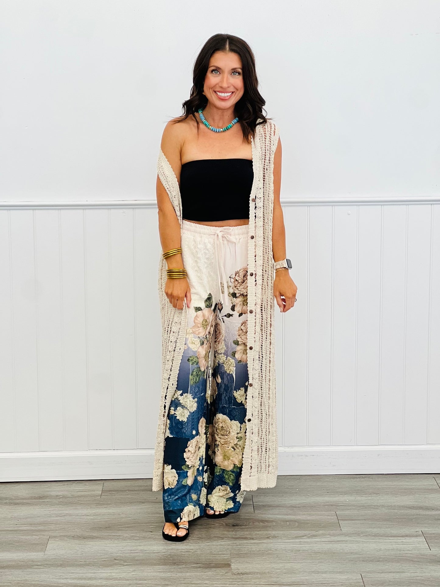 Crochet Maxi Sweater Cardigan (Reg)-3 Colors