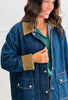 Denim Leopard Collar Barn Jacket (Reg.)