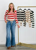 Striped Fitted Sweater Top (Reg.)-4 Colors