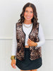 Leopard Quilted Velvet Vest (Reg. and Plus)