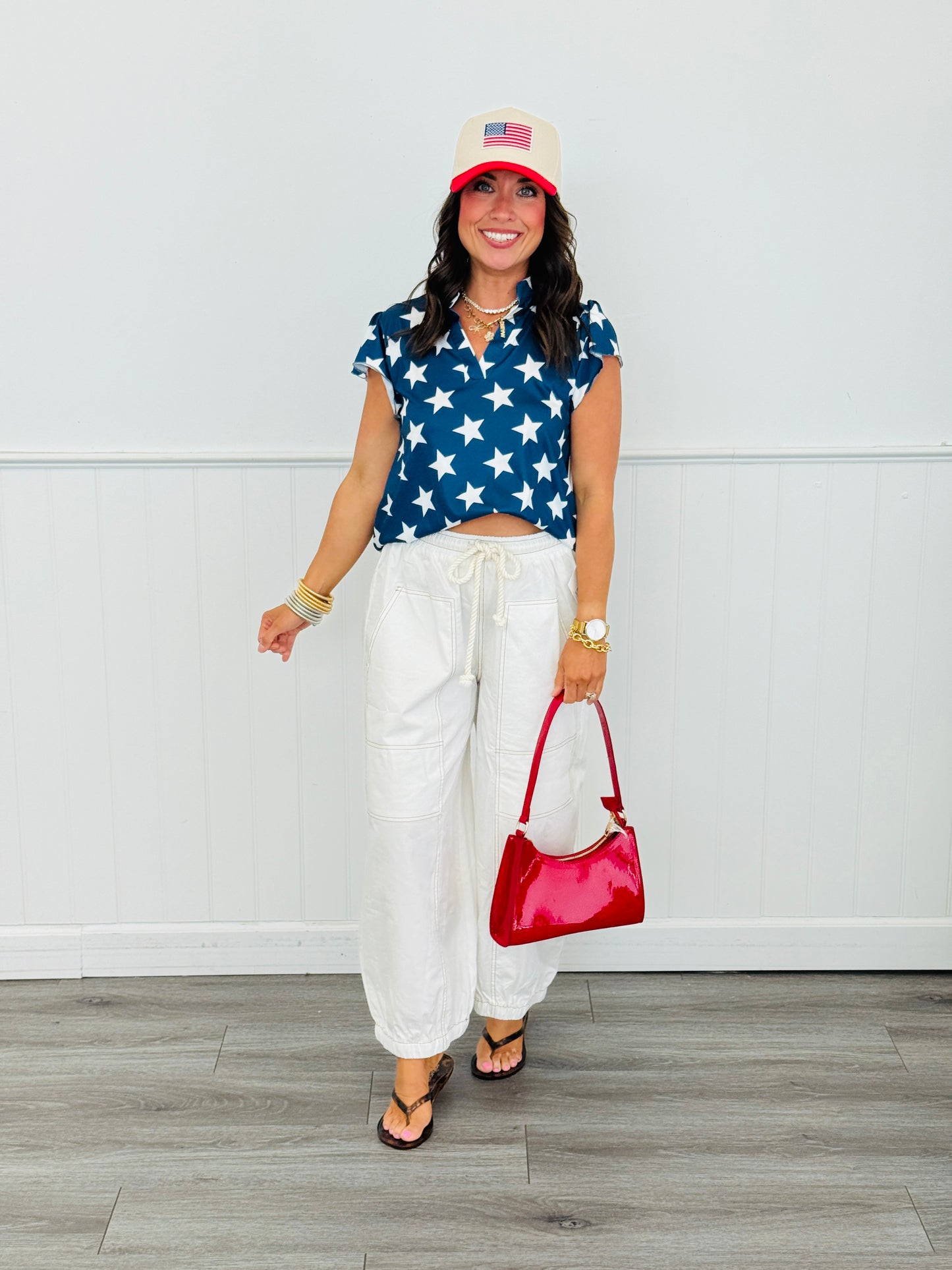 Star Nicole V-Neck Blouse (Reg. and Plus)