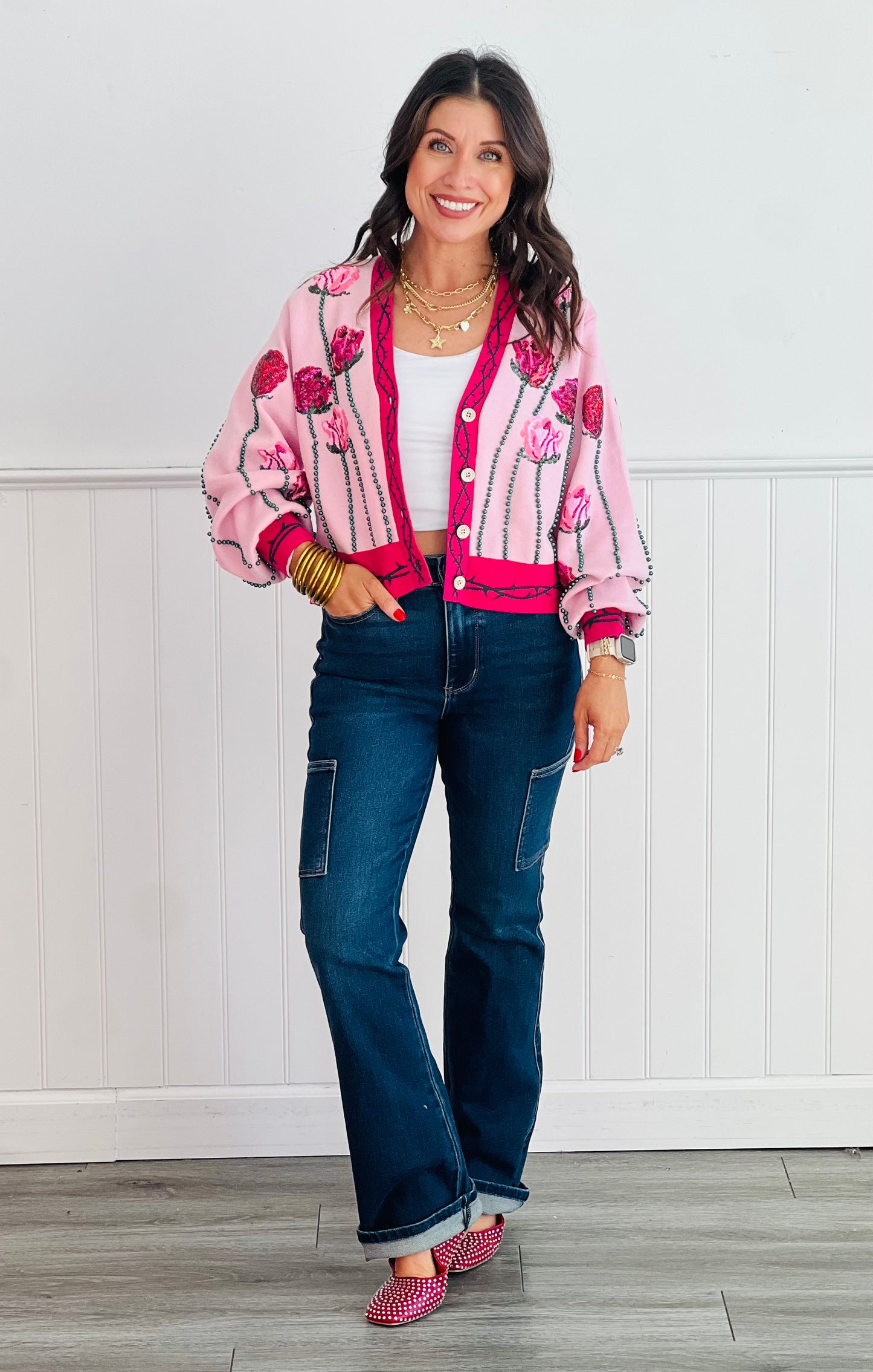 Judy Blue High Waist Cute Cargo Jeans (Reg. and Plus)