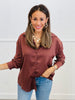 Brown Kathryn Classic Button Down Up (Reg. & Plus)