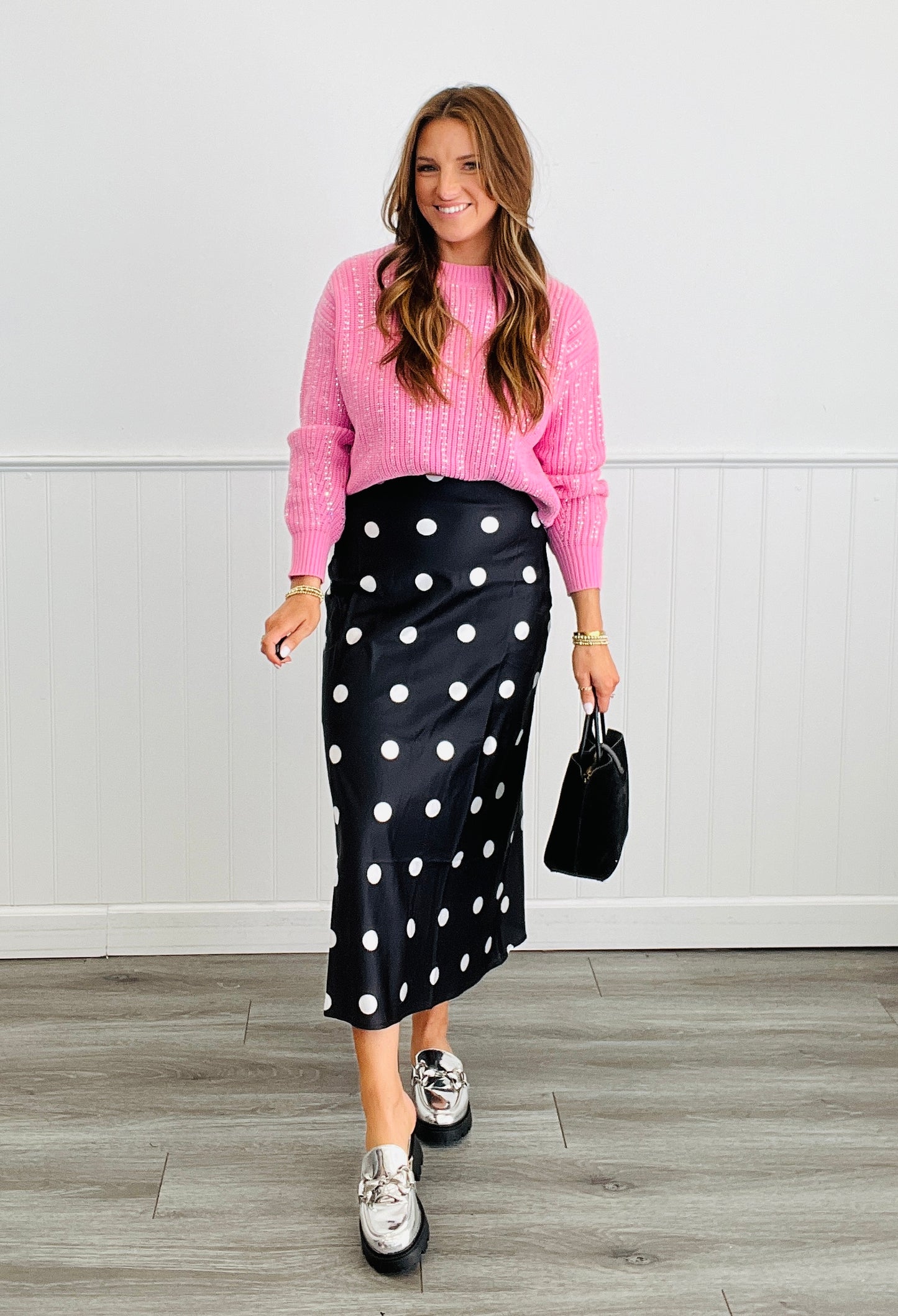 Jewel Crochet Knit Sweater Top (Reg.)-2 Colors