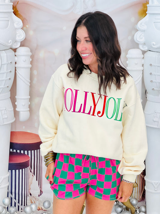 Holly Jolly Fleece Sweatshirt (Reg. and Plus)