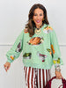 Queen Of Sparkles Mint Queen of Turkey Sweatshirt (Reg. and Plus)
