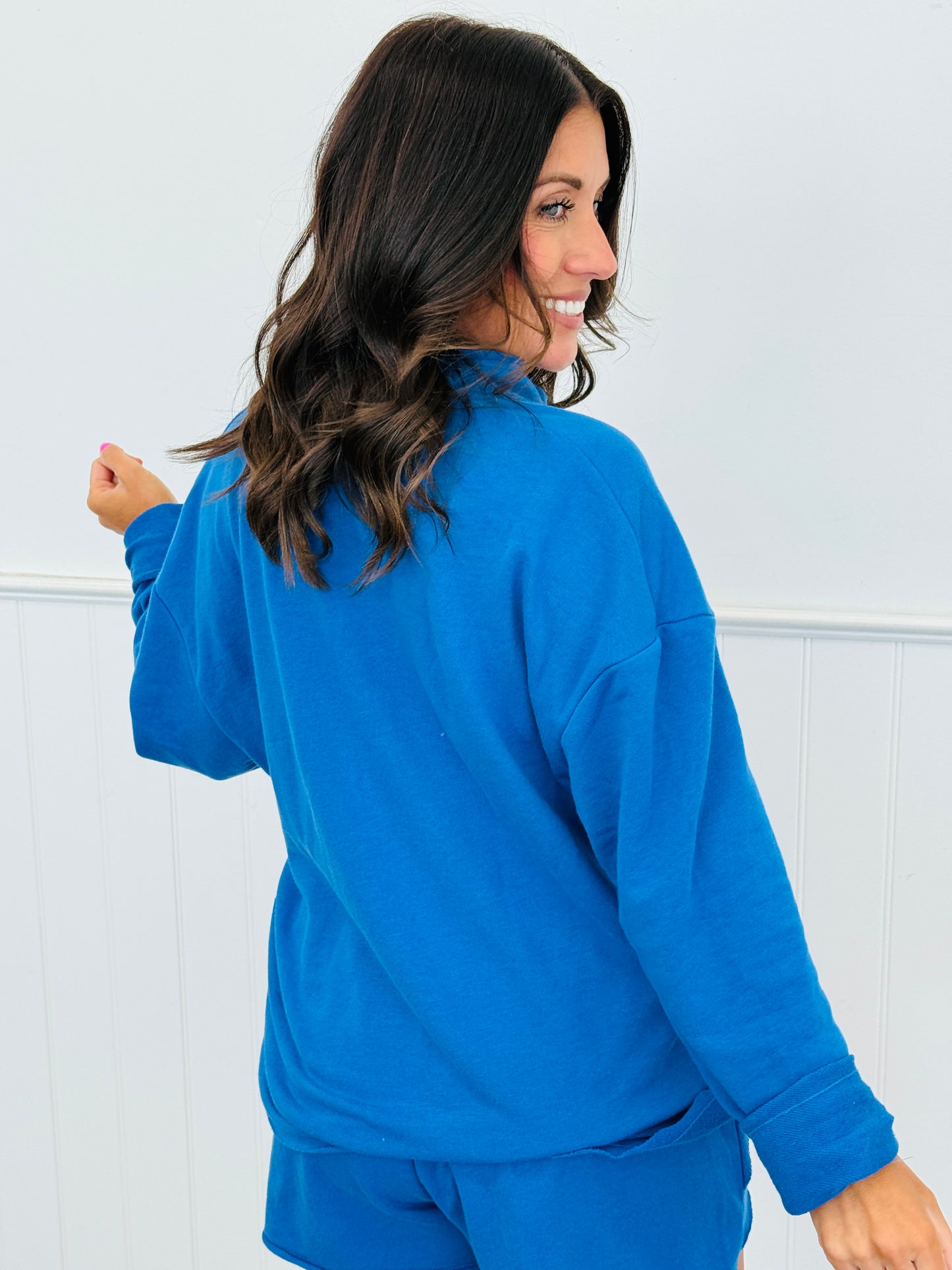 Deep Indigo Half Zip LS Tee & Short Set (Reg.)