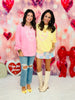 Embroidered XOXO Heart Sweater Top (Reg.)-2 Colors