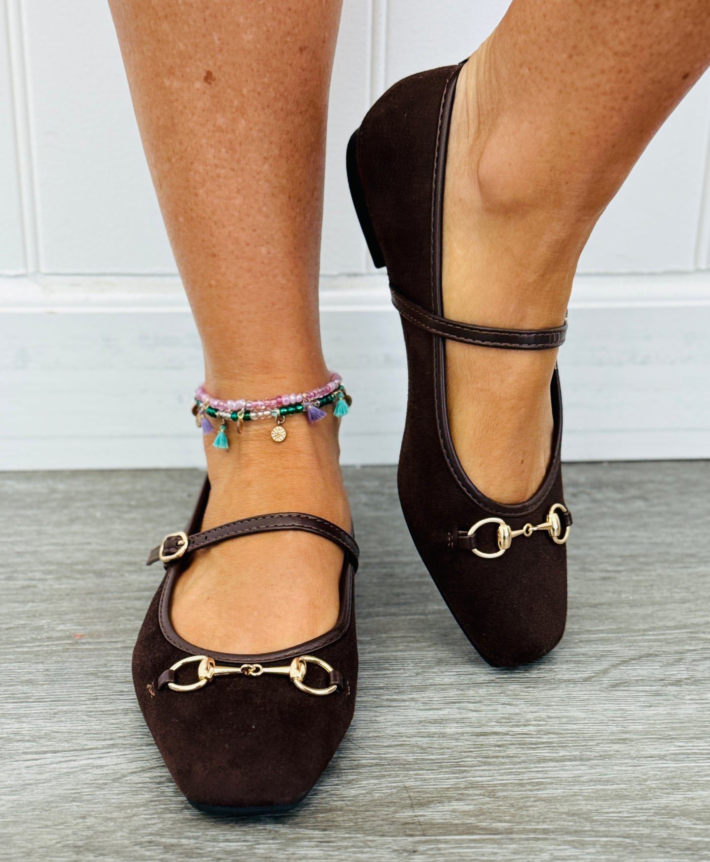 Brown Sweet Sophistication Horsebit Flats
