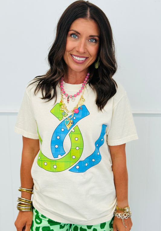 Plaid Horseshoe Graphic Tee (Reg. and Plus)