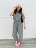 French Terry Checkered Top & Pant Set (Reg)-5 Colors