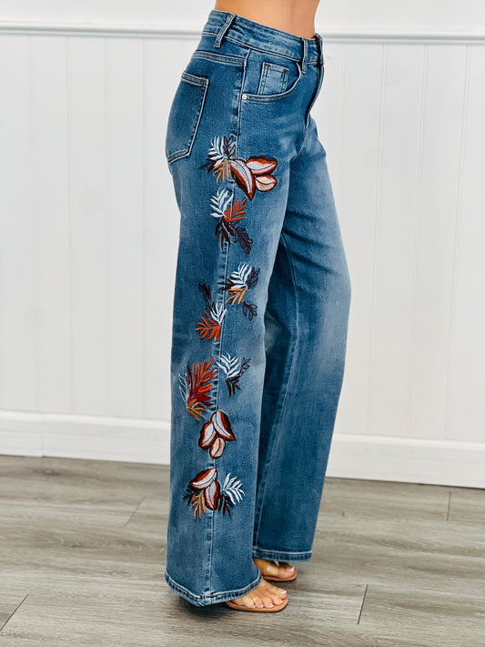 Savannah Sunset Embroidered Denim Pants (Reg.)