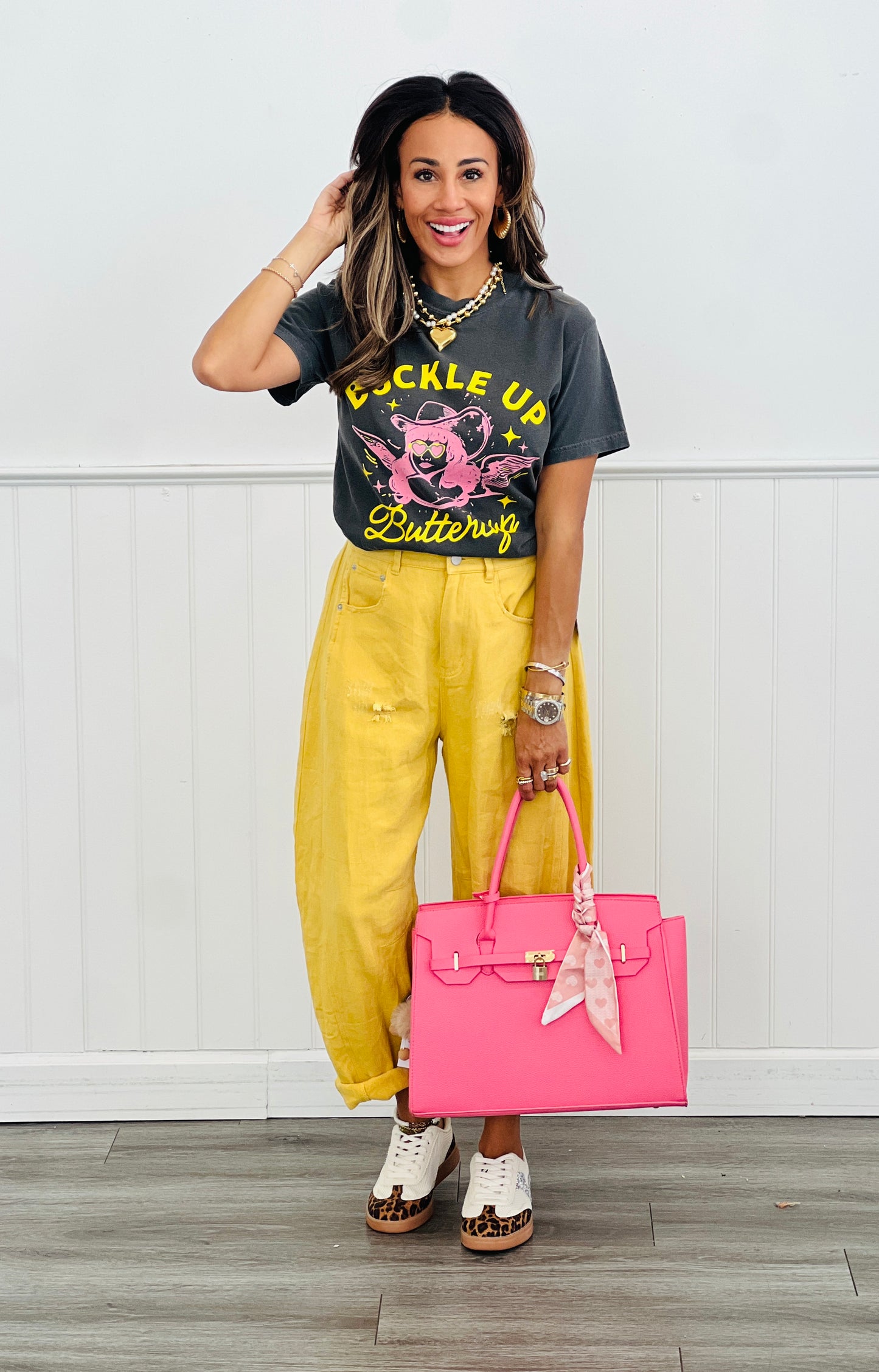 Buckle Up Butter Cup Tee (Reg. and Plus)