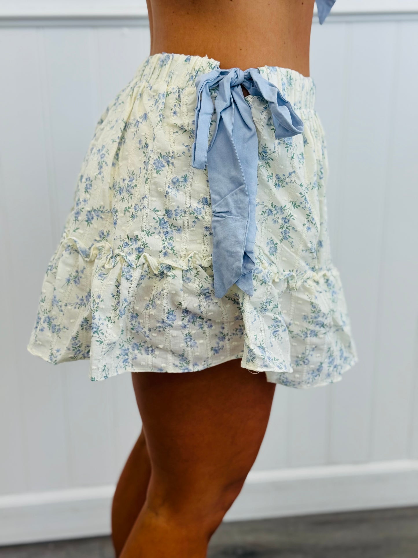 Floral Side Bow Skort (Reg.)-2 Colors