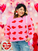 Pink Jacquard Hearts Sweater Top (Reg.)