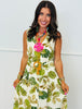 Ivory Tropical Mixed Print Midi Dress (Reg & Plus)