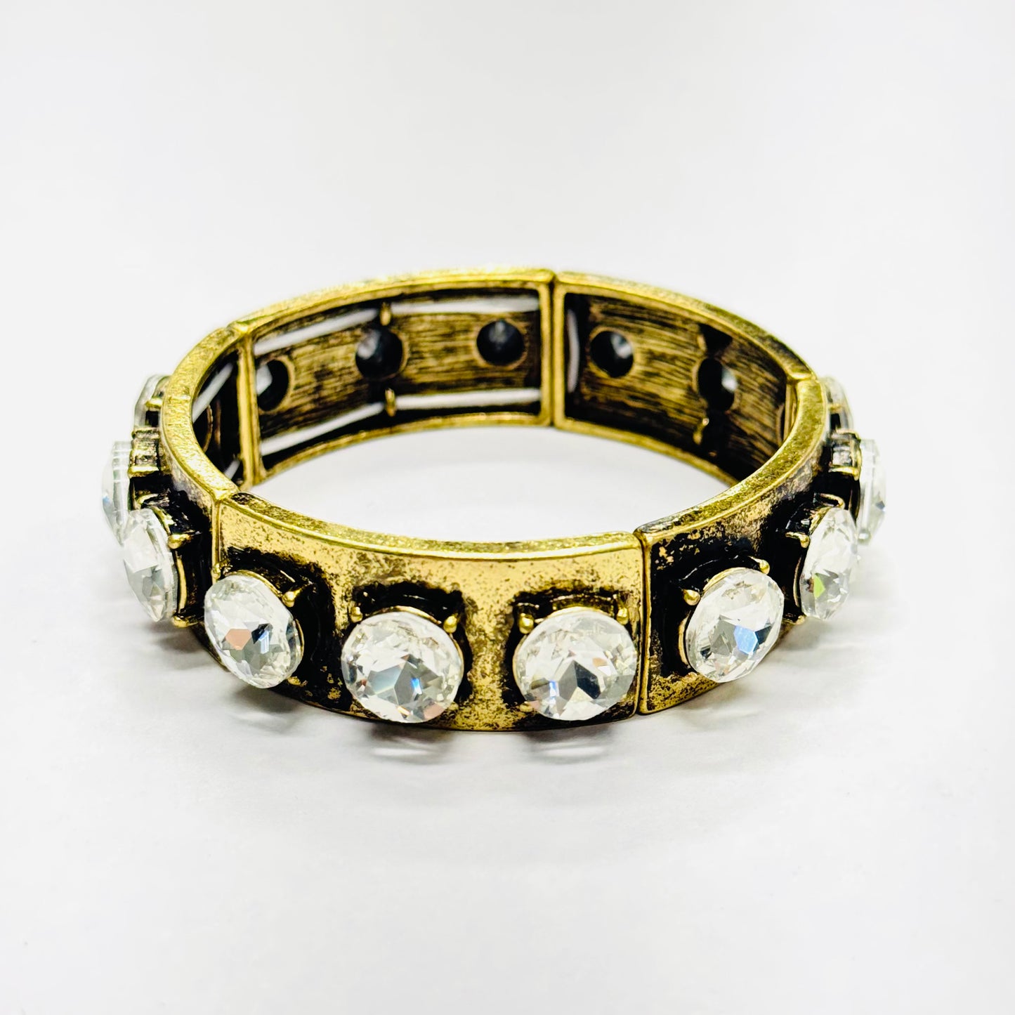 Antique Gold Bling Stretch Bracelet