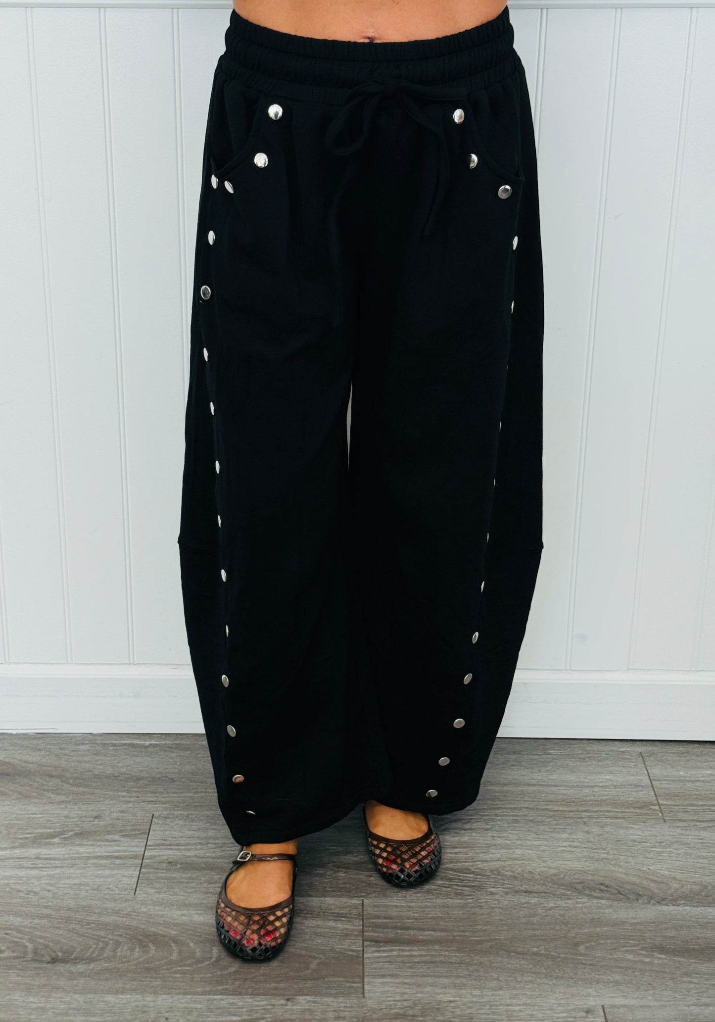 Black One Shoulder Top & Pants Set (Reg.)