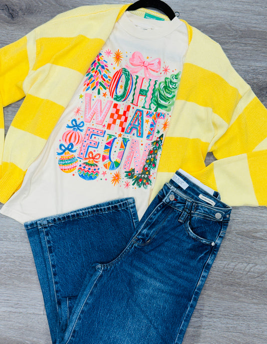 Oh What Fun Christmas Graphic Tee (Reg. and Plus)